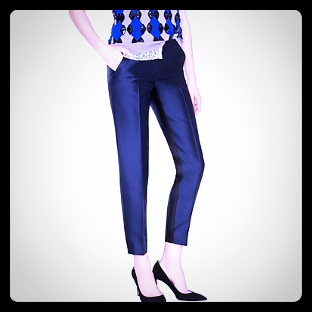 🧩 NWT J CREW CAFE CAPRI TUXEDO PANT NAVY 4